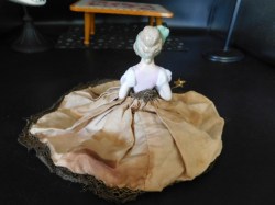 half doll brown skirt back